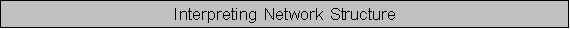 Iterpreting Network Structure