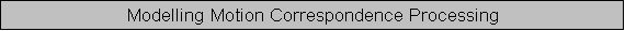 Modelling Motion Correspondence Processing